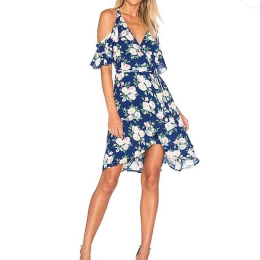 Privacy Please Floral Wrap Dress - size M